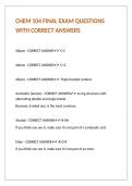 CHEM 104 FINAL EXAM QUESTIONS WITH CORRECT ANSWERS