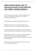 BURNS PEDIATRIC PRIMARY CARE 7TH&NewLine;EDITION EXAM SCRIPT SOLVED QUESTIONS&NewLine;AND CORRECT ANSWERS GRADED A&plus;