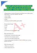 HESI RN ADVANCED PATHOPHYSIOLOGY &NewLine;2026-2027 ACTUAL EXAM QUESTIONS &NewLine;&vert;COMPLETE &vert;UPDATED VERSION&lpar;VERIFIED&rpar; 