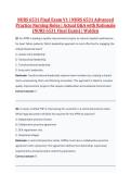 NURS 6531 Final Exam V1 &vert; NURS 6531 Advanced &NewLine;Practice Nursing Roles &vert; Actual Q&A with Rationale &NewLine;&lpar;NURS 6531 Final Exam&rpar; &vert; Walden 
