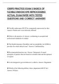 CBSPD PRACTICE EXAM 2 BASICS OF&NewLine;FLEXIBLE ENDOSCOPE REPROCESSING&NewLine;ACTUAL EXAM PAPER WITH TESTED&NewLine;QUESTIONS AND CORRECT ANSWERS