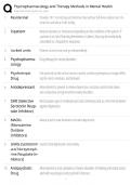 Psychopharmacology & Therapy Methods Mental Health &vert; Study Guide &vert; 2025