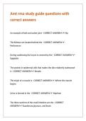 Amt rma study guide questions with correct answers