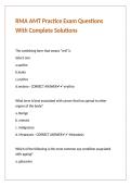 RMA AMT Practice Exam Questions With Complete Solutions 