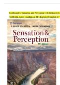 Test Bank For Sensation and Perception 11th Edition by E&period; Bruce Goldstein&comma; Laura Cacciamani&vert;&vert;ISBN 978-0357446478&vert;&vert;All Chapters&vert;&vert;Complete Guide A&plus;