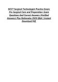 NCCT Surgical Technologist Practice Exam&colon; Pre-Surgical Care and Preparation  Exam Questions And Correct Answers &lpar;Verified Answers&rpar; Plus Rationales 2026 Q&A &vert; Instant Download Pdf&period;