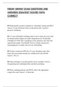 FISDAP AIRWAY EXAM QUESTIONS AND&NewLine;ANSWERS 2026&sol;2027 SOLVED 100&percnt;&NewLine;CORRECT