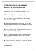 FITZ EXIT QUESTIONS AND ANSWERS&NewLine;2026&sol;2027 UPDATED STUDY GUIDE