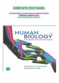 COMPLETE TEST BANK&colon;&NewLine;&NewLine;For Human Biology&colon; Concepts And Current Issues 9th Edition By Michael D&period; Johnson &lpar;Author&rpar;&NewLine;Questions And Answers Graded A&plus;&NewLine;