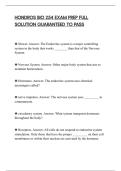 HONDROS BIO 254 EXAM PREP FULL&NewLine;SOLUTION GUARANTEED TO PASS