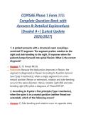 COMSAE Phase 1 Form 115&colon; Complete Question Bank with Answers & Detailed Explanations &vert;Graded A&plus;&vert; &vert;Latest Update 2026&sol;2027&vert;