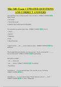 Mkt 3401 Exam 1 UPDATED QUESTIONS &NewLine;AND CORRECT ANSWERS