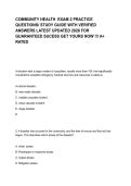 COMMUNITY HEALTH  EXAM 2 PRACTICE QUESTIONS&sol; STUDY GUIDE WITH VERIFIED ANSWERS LATEST UPDATED 2026 FOR GUARANTEED SUCESS GET YOURS NOW &excl;&excl;&excl; A&plus; RATED