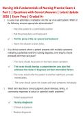 Nursing 101 Fundamentals of Nursing Practice Exam 1 Part 1 &vert; Practice Questions & Detailed Answer Explanations &vert; 2026 Update