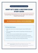 NRNP 6675 Midterm Exam Study Guide&colon; Psychopathology Practice Questions & Rationales&NewLine;&NewLine;