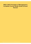 WGU C483 Principles of Management Complete Course Study Guide Exam Review 2026&sol; 2027