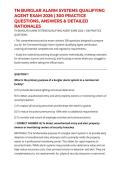 TN BURGLAR ALARM SYSTEMS QUALIFYING AGENT EXAM 2026 &vert; 300 PRACTICE QUESTIONS&comma; ANSWERS & DETAILED RATIONALES