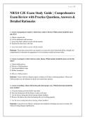 NR324 CJE Exam Study Guide &vert; Comprehensive Exam Review with Practice Questions&comma; Answers & Detailed Rationales