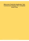 Wisconsin Pesticide Applicator Test Commercial Category 6&period;0 Complete Exam Prep 2026&sol; 2027