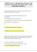 CMSRN Exam 2026&ndash;2027 &vert; 250&plus; Medical-Surgical Nursing Questions & Answers with Rationales &vert; Certified Medical-Surgical Registered Nurse Practice Test