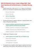 NUR 253 Obstetrics Exam 1 &vert; Galen College of Nursing &vert; Practice Questions & Detailed Answer Explanations &vert; 2026