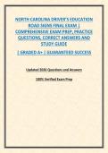 NORTH CAROLINA DRIVER&rsquo;S EDUCATION ROAD SIGNS FINAL EXAM &vert; COMPREHENSIVE EXAM PREP&comma; PRACTICE QUESTIONS&comma; CORRECT ANSWERS AND STUDY GUIDE