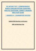 NC NOTARY TEST &vert; COMPREHENSIVE NORTH CAROLINA NOTARY EXAM PREP&comma; PRACTICE QUESTIONS&comma; CORRECT ANSWERS AND STUDY GUIDE