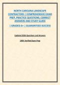 NORTH CAROLINA LANDSCAPE CONTRACTORS &vert; COMPREHENSIVE EXAM PREP&comma; PRACTICE QUESTIONS&comma; CORRECT ANSWERS AND STUDY GUIDE