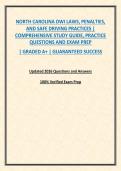 NORTH CAROLINA DWI LAWS&comma; PENALTIES&comma; AND SAFE DRIVING PRACTICES &vert; COMPREHENSIVE STUDY GUIDE&comma; PRACTICE QUESTIONS AND EXAM PREP