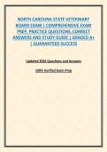 NORTH CAROLINA STATE VETERINARY BOARD EXAM &vert; COMPREHENSIVE EXAM PREP&comma; PRACTICE QUESTIONS&comma; CORRECT ANSWERS AND STUDY GUIDE