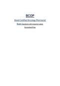 BCOP Board Certified Oncology Pharmacist Exam Questions with Answers&vert; Latest-Guaranteed Pass &NewLine;