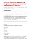 BCOT FIRE SAFETY EXAM PREPARATION 2026 &vert; PRACTICE QUESTIONS&comma; ANSWERS & COMPREHENSIVE STUDY GUIDE