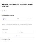 NIMS&sol;700 Exam Questions and Correct Answers 2026&sol;2027