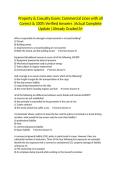 Property & Casualty Exam&colon; Commercial Lines with all Correct & 100&percnt; Verified Answers &vert;Actual Complete Update &vert;Already Graded A&plus;