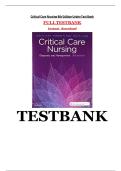 Test Bank For Critical Care Nursing&colon; Diagnosis and Management 8th Edition By Linda D&period; Urden&comma; Kathleen M&period; Stacy & Mary E&period; Lough ISBN 9780323447522 Chapter 1-41 &vert; Complete Guide A&plus;&NewLine;