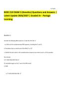 BIOD 210 EXAM 5 &lpar;Genetics&rpar; Questions and Answers &vert;&NewLine;Latest Update 2026&sol;2027 &vert; Graded A&plus; - Portage&NewLine;Learning&period;