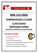 BSN 315 Exam 3 &ndash; Pharmacology II Nightingale College &lpar;2026&sol;2027&rpar; Actual Questions & Answers to Pass the Exam &lpar;100&percnt; Verified&rpar;