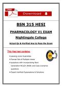 BSN 315 Exam 2 &ndash; Pharmacology V1 Nightingale College &lpar;2026&sol;2027&rpar; Actual Questions & Answers to Pass the Exam &lpar;100&percnt; Verified&rpar;
