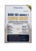 BIOD 102 Module 1 &vert; Q&A &vert; 2026&sol;2027 &vert; Essential Biology &vert; Portage Learning