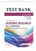 TEST BANK FOR NURSING RESEARCH IN CANADA&colon; Methods&comma; Critical Appraisal&comma; and Utilization&comma; 4TH EDITION LoBiondo-Wood ISBN&colon; 9781771720984&NewLine;