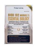 BIOD 102 Module 5 &vert; Q&A &vert; 2026&sol;2027 &vert; Essential Biology &vert; Portage Learning