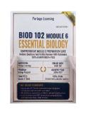 BIOD 102 Module 6 &vert; Q&A &vert; 2026&sol;2027 &vert; Essential Biology &vert; Portage Learning