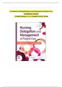 TEST BANK For Nursing Delegation and Management of Patient Care&comma; 3rd Edition by Motacki &vert; Verified Chapters 1 - 21 &vert; Complete Newest Version&NewLine;