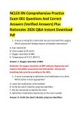 NCLEX RN Comprehensive Practice &NewLine;Exam 001 Questions And Correct &NewLine;Answers &lpar;Verified Answers&rpar; Plus &NewLine;Rationales 2026 Q&A Instant Download &NewLine;Pdf 
