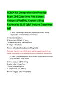 NCLEX RN Comprehensive Practice &NewLine;Exam 003 Questions And Correct &NewLine;Answers &lpar;Verified Answers&rpar; Plus &NewLine;Rationales 2026 Q&A Instant Download &NewLine;Pdf 