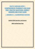SOUTH CAROLINA MPJE &vert; COMPREHENSIVE PHARMACY LAW EXAM PREP&comma; PRACTICE QUESTIONS&comma; CORRECT ANSWERS AND STUDY GUIDE
