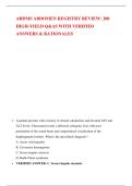 ARDMS ABDOMEN REGISTRY REVIEW&colon; 200 HIGH-YIELD Q&AS WITH VERIFIED ANSWERS & RATIONALES