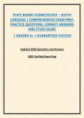 STATE BOARD COSMETOLOGY &ndash; SOUTH CAROLINA &vert; COMPREHENSIVE EXAM PREP&comma; PRACTICE QUESTIONS&comma; CORRECT ANSWERS AND STUDY GUIDE