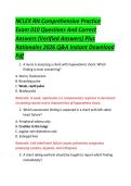 NCLEX RN Comprehensive Practice &NewLine;Exam 010 Questions And Correct &NewLine;Answers &lpar;Verified Answers&rpar; Plus &NewLine;Rationales 2026 Q&A Instant Download &NewLine;Pdf 