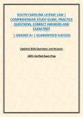 SOUTH CAROLINA LICENSE LAW &vert; COMPREHENSIVE STUDY GUIDE&comma; PRACTICE QUESTIONS&comma; CORRECT ANSWERS AND EXAM PREP